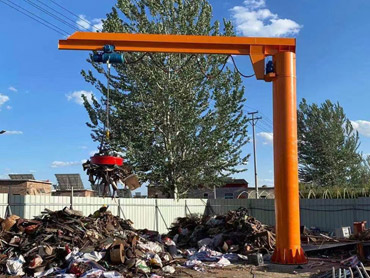 Outdoor elektrik 360 degre rotating Jib Krane